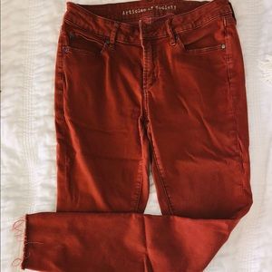 Articles of Society burnt orange jean size 27